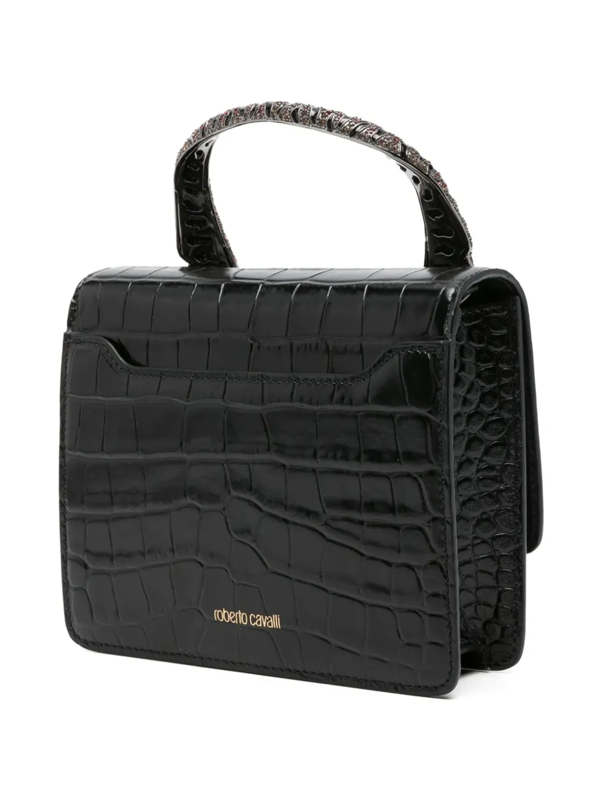 Roberto Cavalli タイガー装飾ショルダーバッグ - ブラック - 画像2
