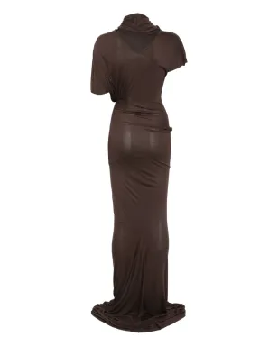 Rick Owens Lilies ドレープカウルネックマキシドレス - サムネイル2