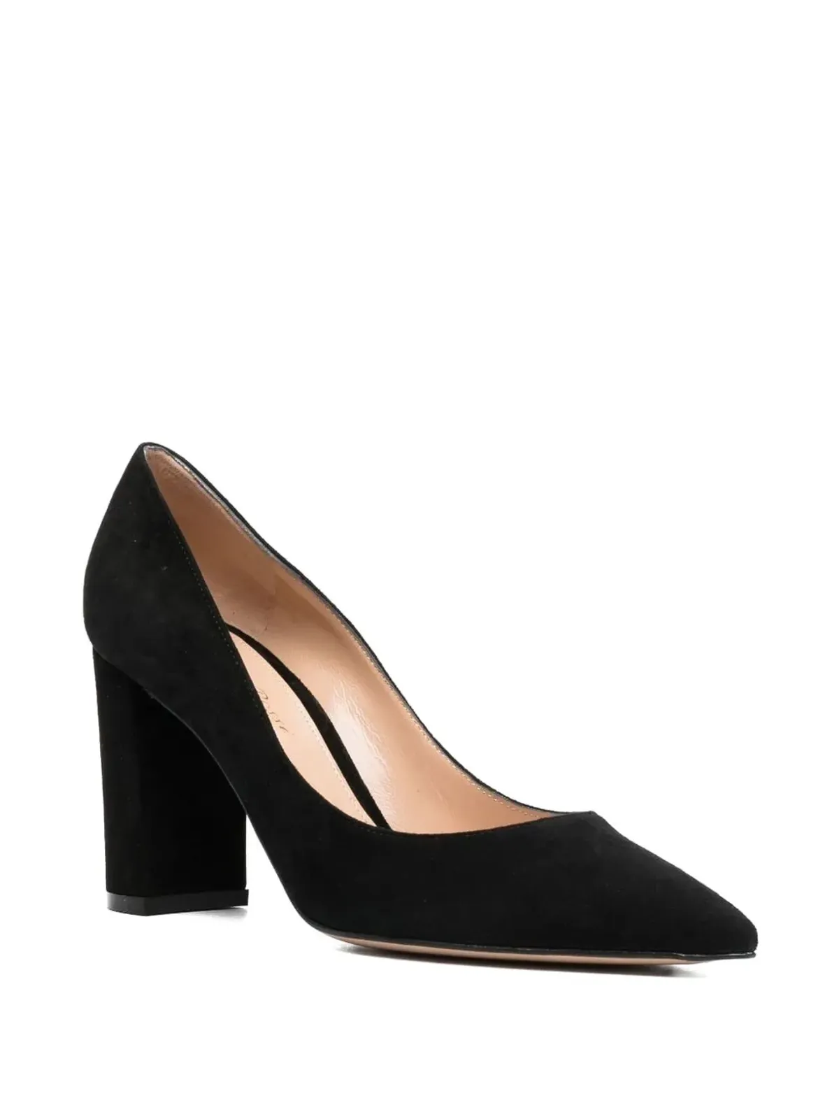 Gianvito Rossi 85mm パイパー ポインテッド ブロックヒール パンプス - 画像2