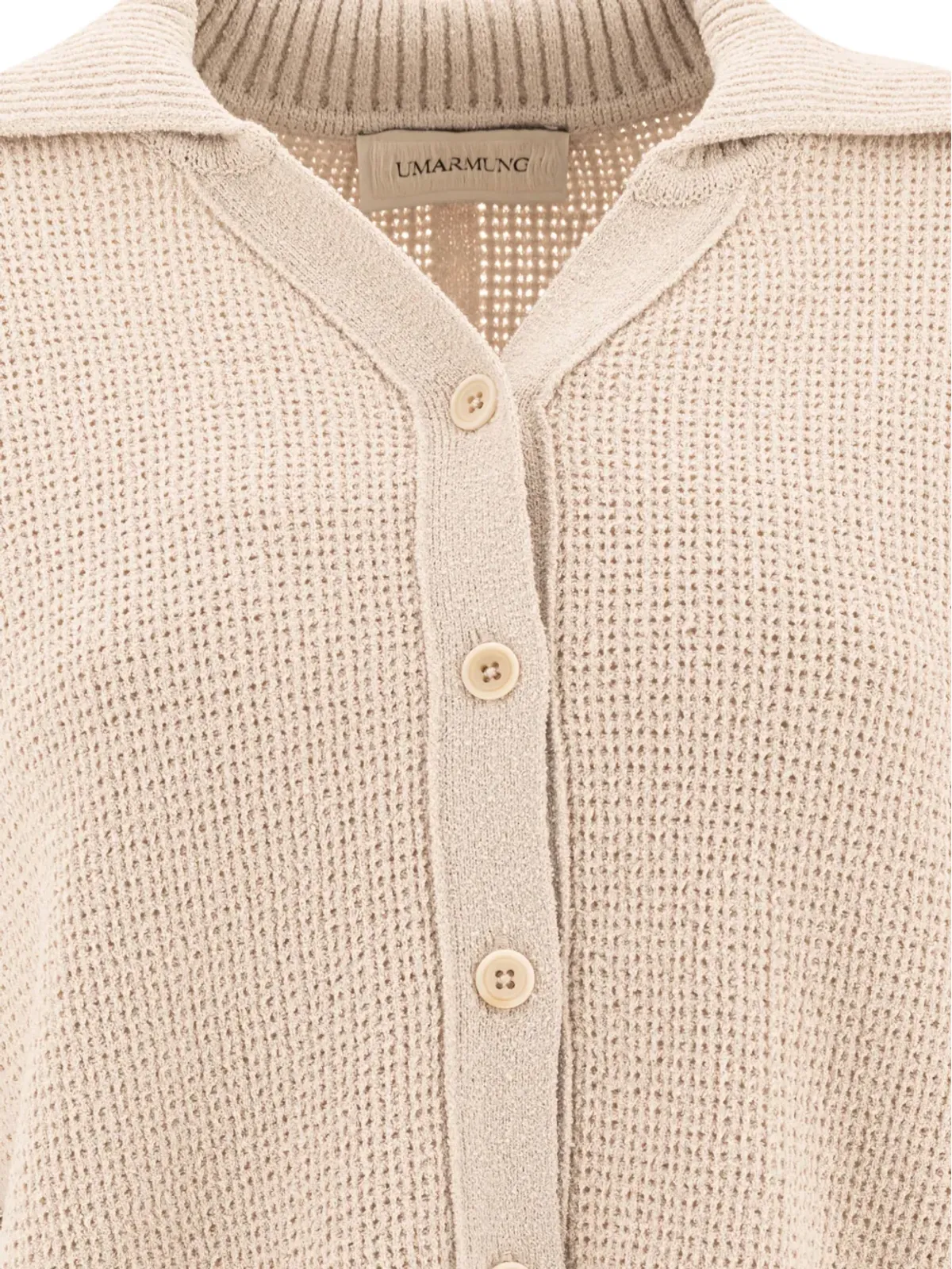 UMARMUNG ボタン付き3/4袖ニットカーディガン - 画像3