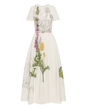 Oscar de la Renta フローラル柄ミディドレス - サムネイル1