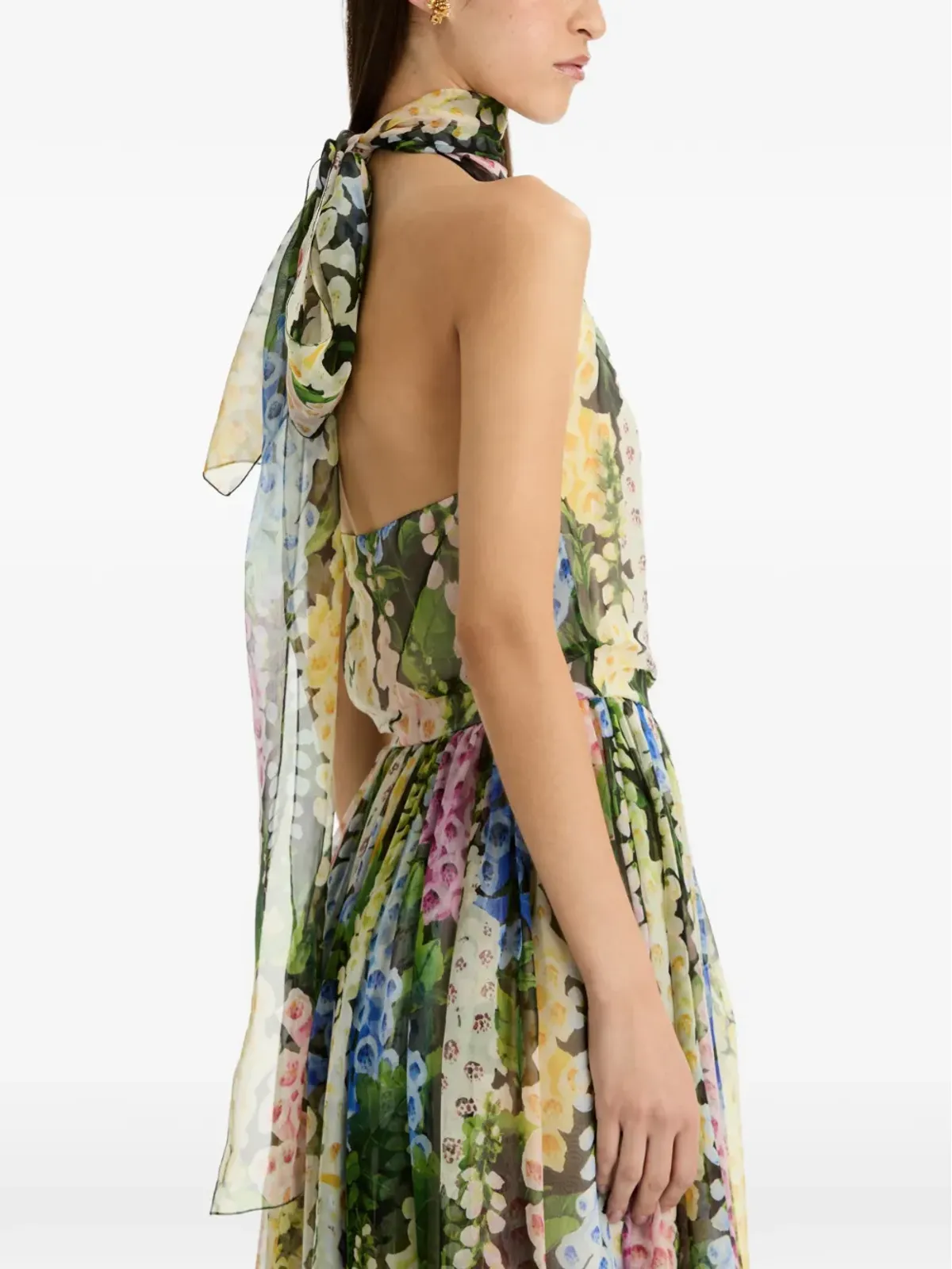 Oscar de la Renta フォックスグローブ・シフォン・ガウン - 画像5
