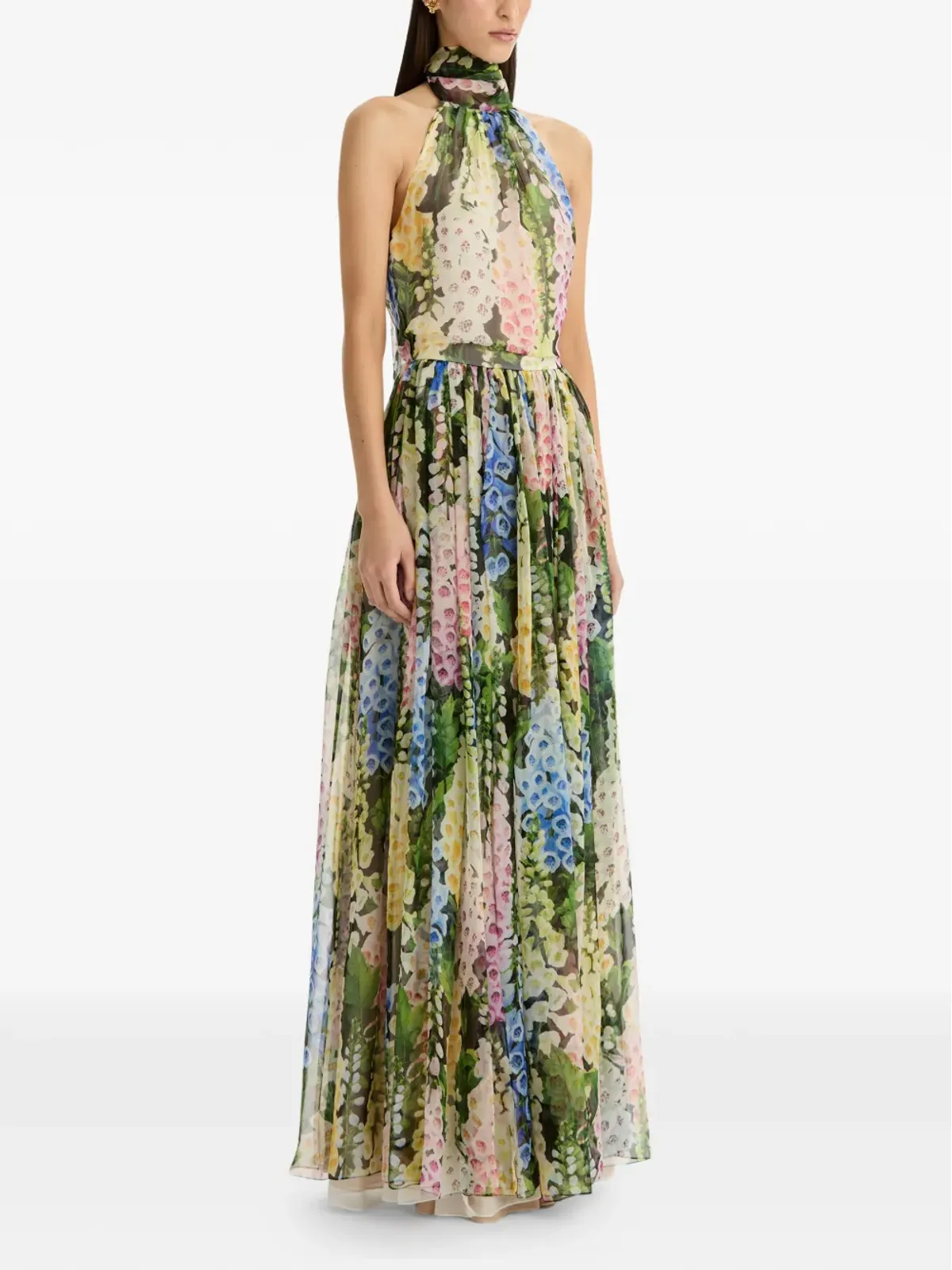 Oscar de la Renta フォックスグローブ・シフォン・ガウン - 画像3