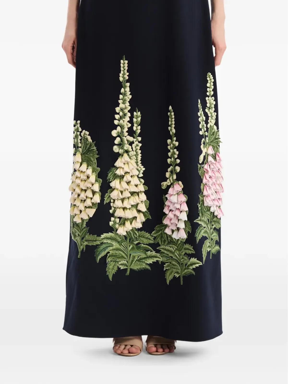 Oscar de la Renta フォックスグローブ刺繍のカフタン - 画像5