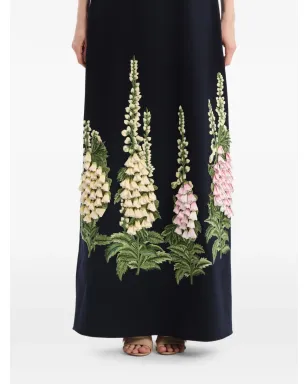 Oscar de la Renta フォックスグローブ刺繍のカフタン - サムネイル5