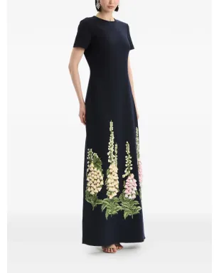 Oscar de la Renta フォックスグローブ刺繍のカフタン - サムネイル3