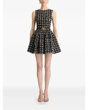 Oscar de la Renta ウェーブンジャカードミニドレス - サムネイル2