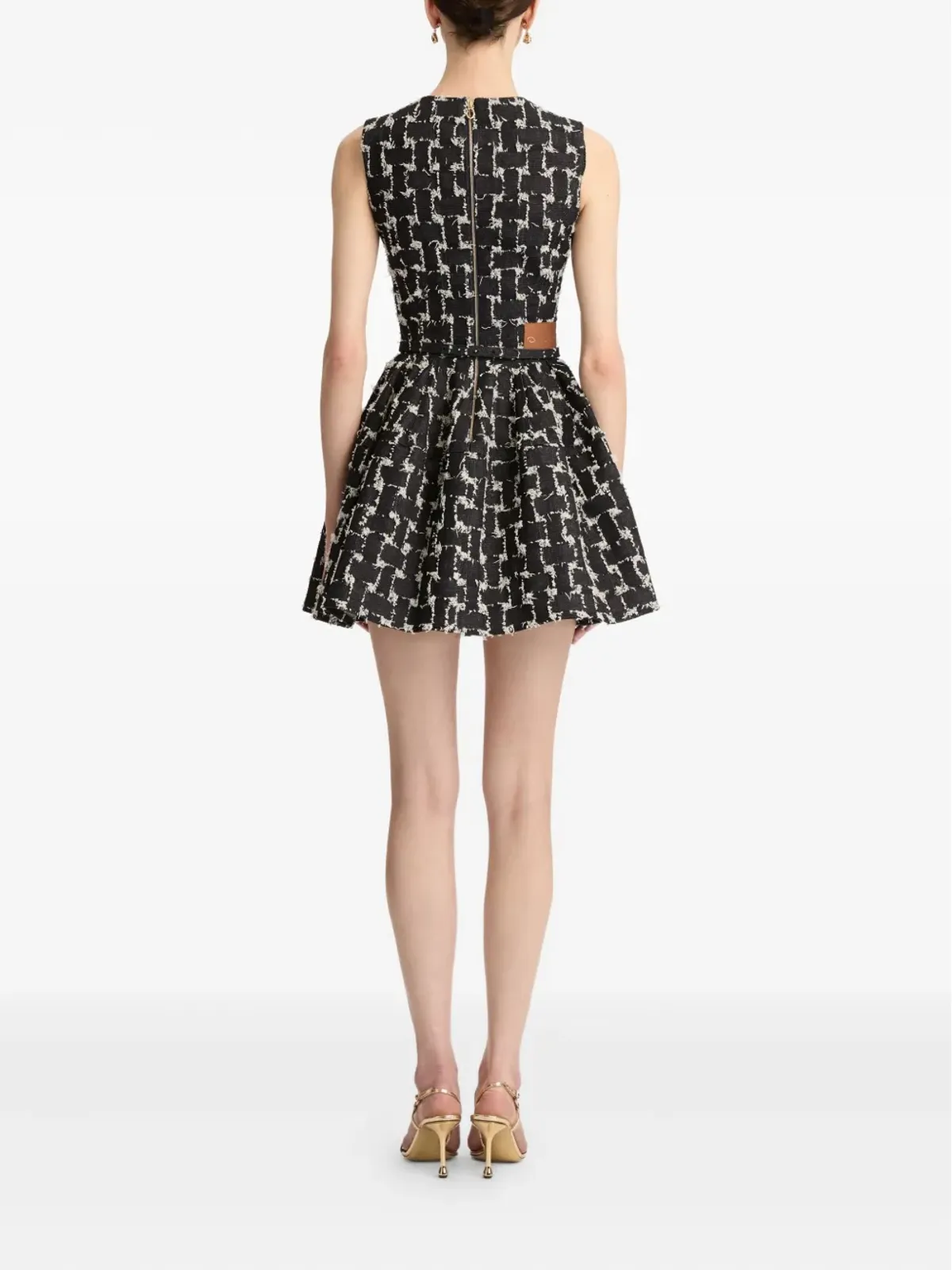 Oscar de la Renta ウェーブンジャカードミニドレス - 画像4