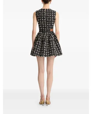 Oscar de la Renta ウェーブンジャカードミニドレス - サムネイル4
