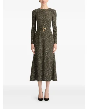 Oscar de la Renta ハートベルト付きミディドレス - サムネイル2
