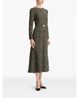 Oscar de la Renta ハートベルト付きミディドレス - サムネイル3