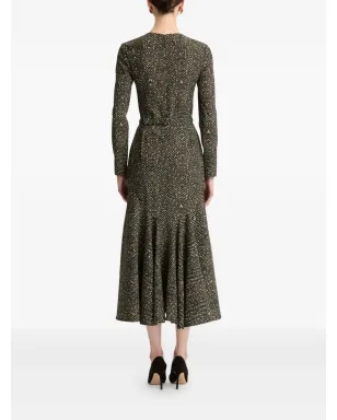 Oscar de la Renta ハートベルト付きミディドレス - サムネイル4