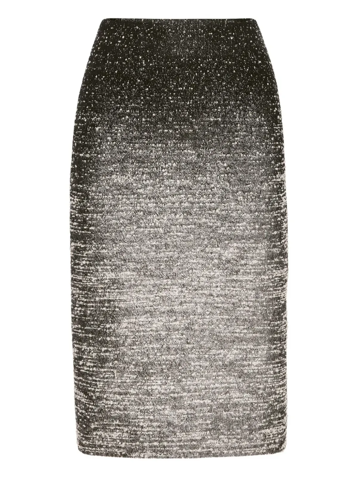 Oscar de la Renta ombré-effect bouclé midi skirt - Black - 画像1