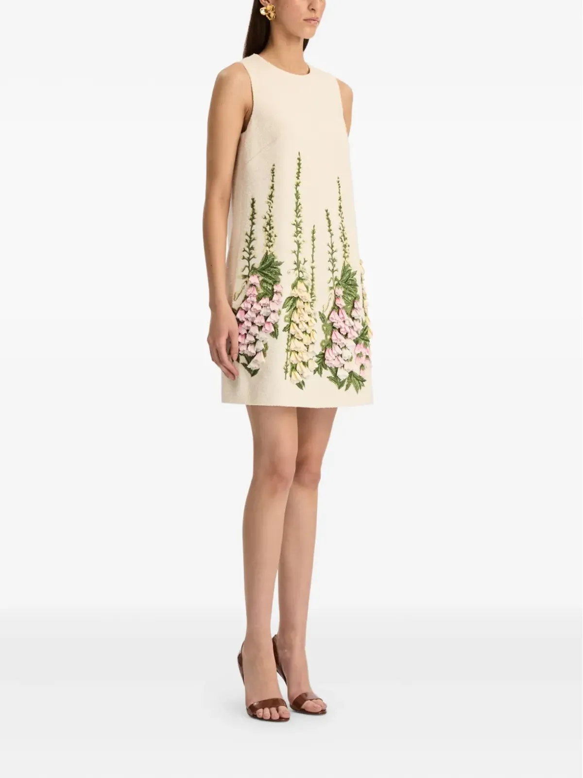Oscar de la Renta 刺繍入りツイードミニドレス - 画像3