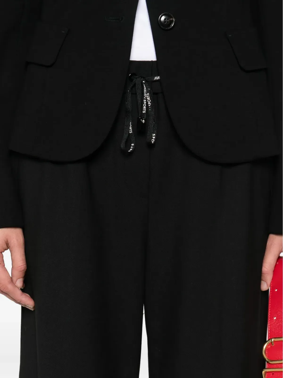 MARCCAIN Welkom ドローストリングウエストパンツ - ブラック - 画像5