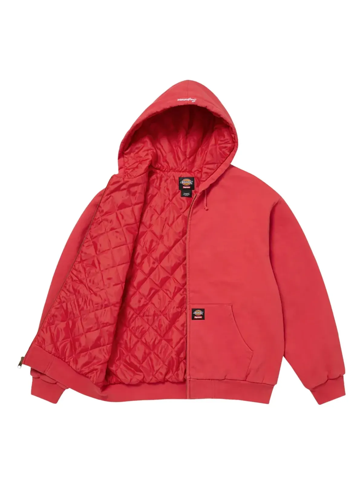 Supreme x Dickies キルテッドフーディー - 画像2