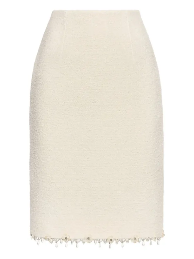 Oscar de la Renta Oscar de la Renta フリンジディテール ミディスカートの商品画像