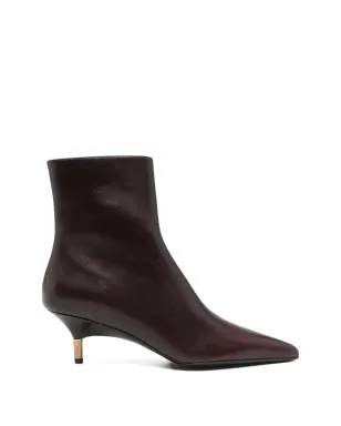 KHAITE Bella pointed ankle boots - Red - サムネイル1