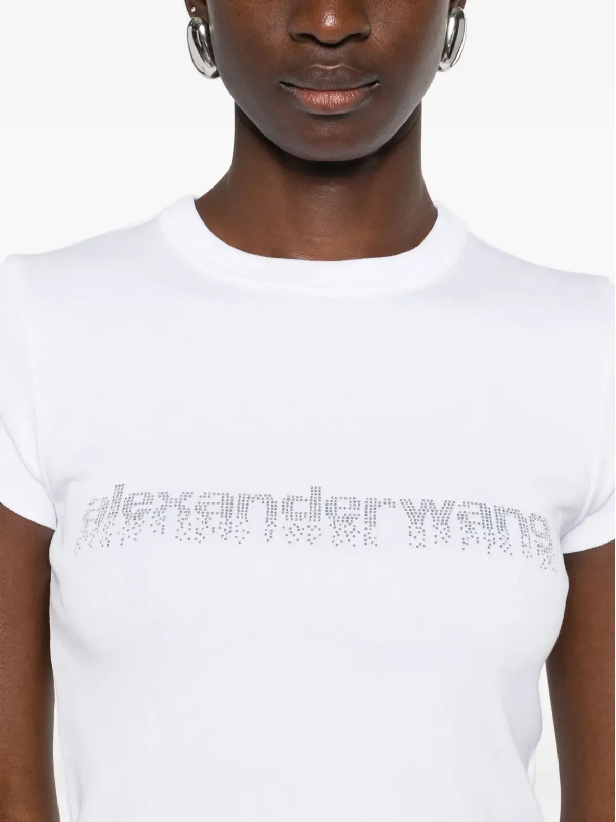 Alexander Wang デグラデーション ロゴ コットンTシャツ - 画像5