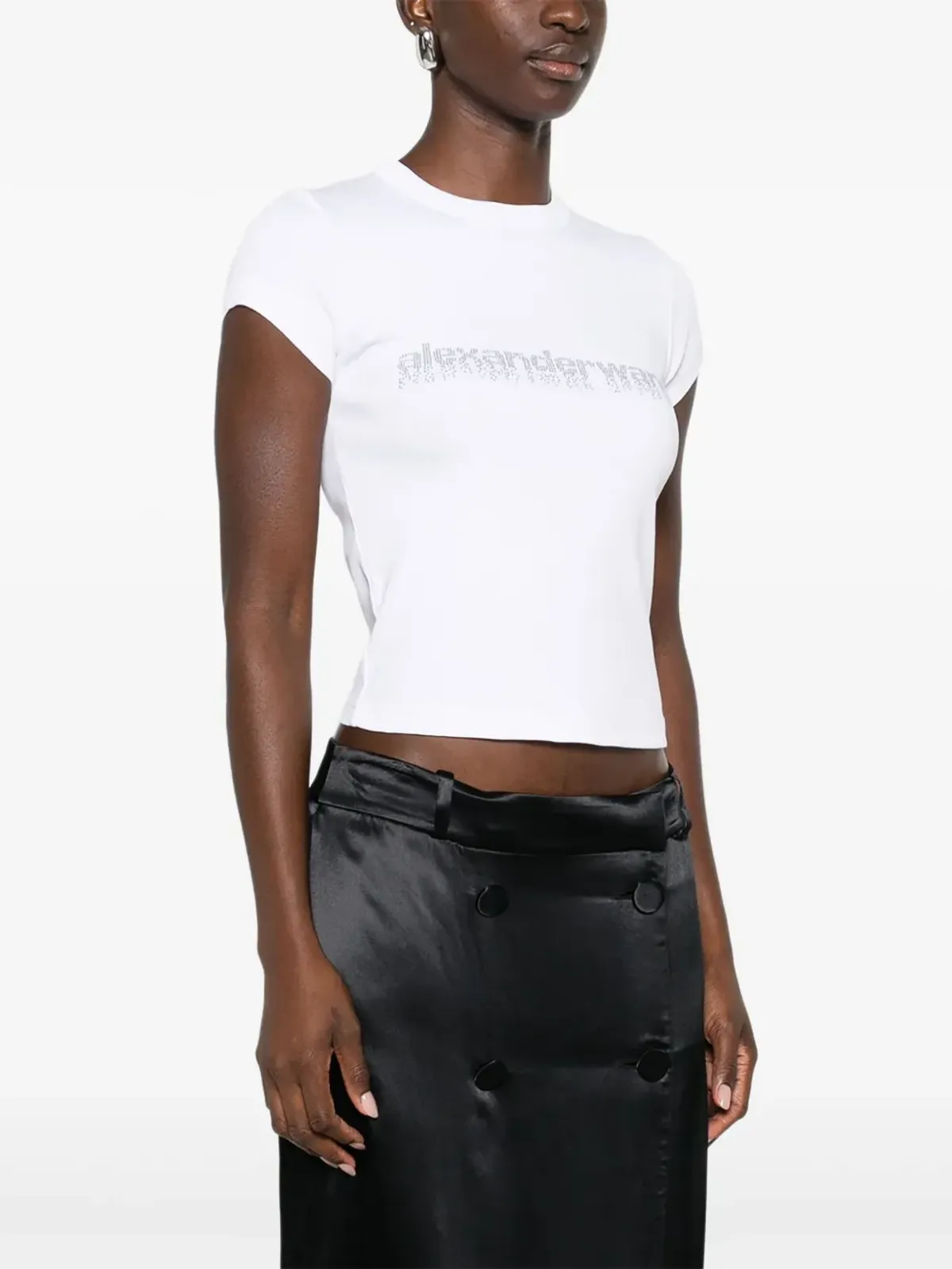 Alexander Wang デグラデーション ロゴ コットンTシャツ - 画像3