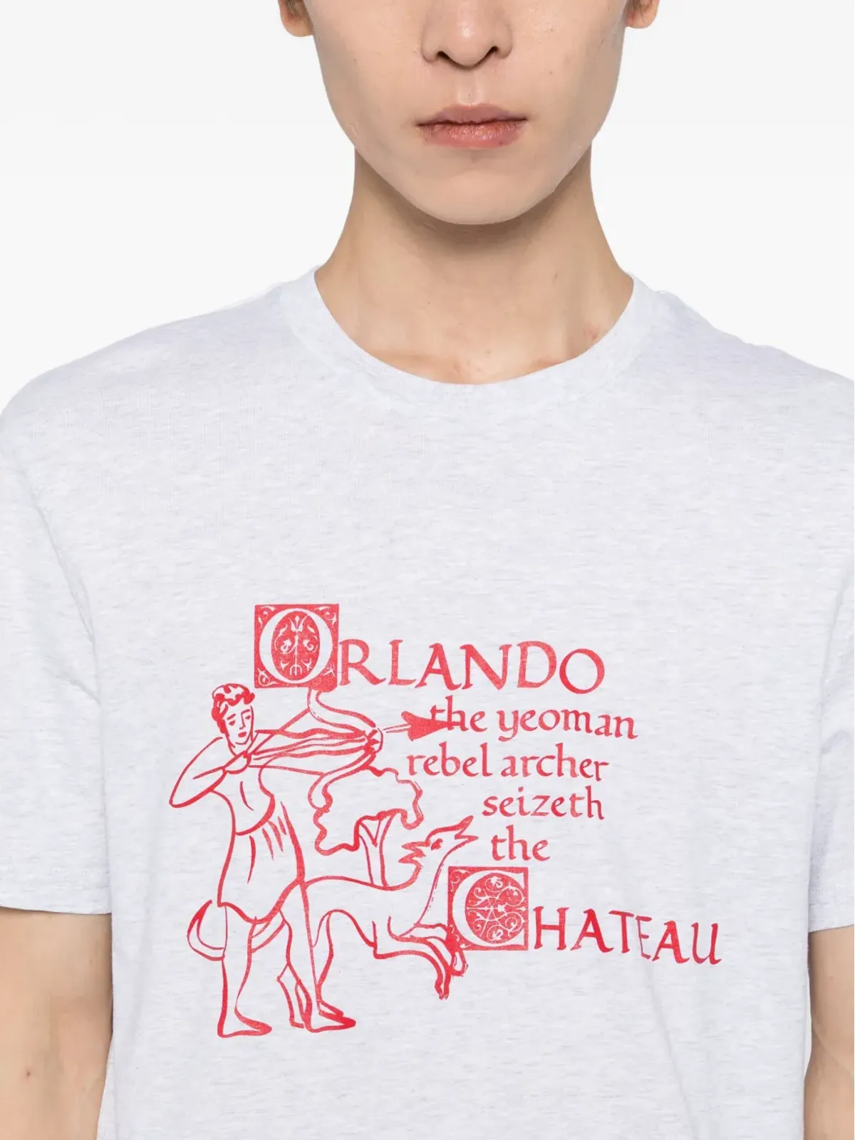 CHATEAU ORLANDO グラフィックプリントTシャツ（グレー） - 画像5