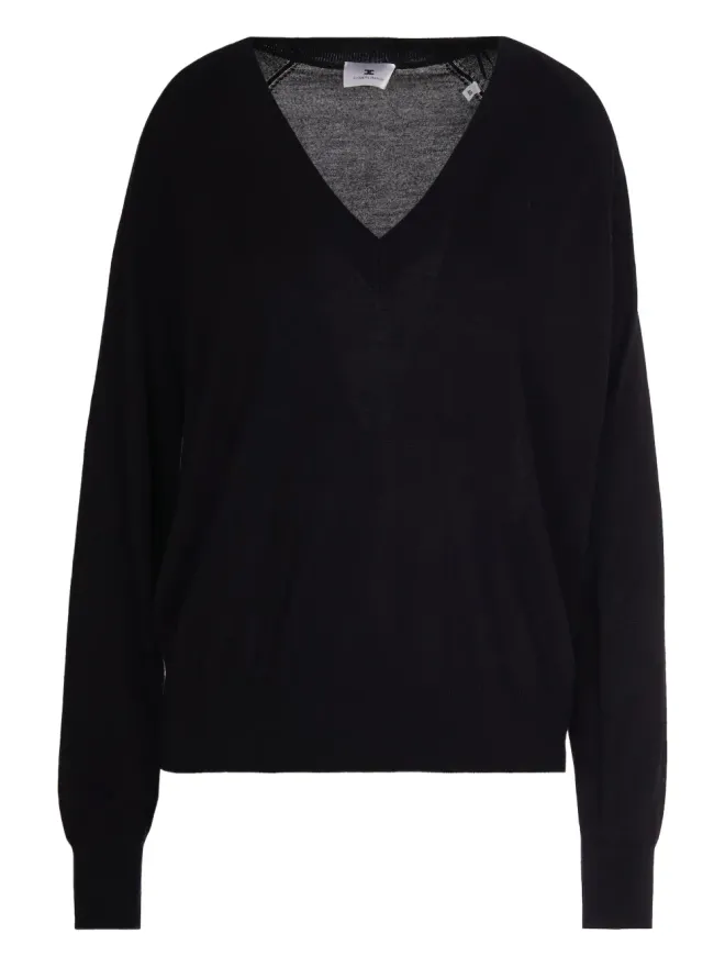 Elisabetta Franchi Elisabetta Franchi Vネックセーター - ブラックの商品画像