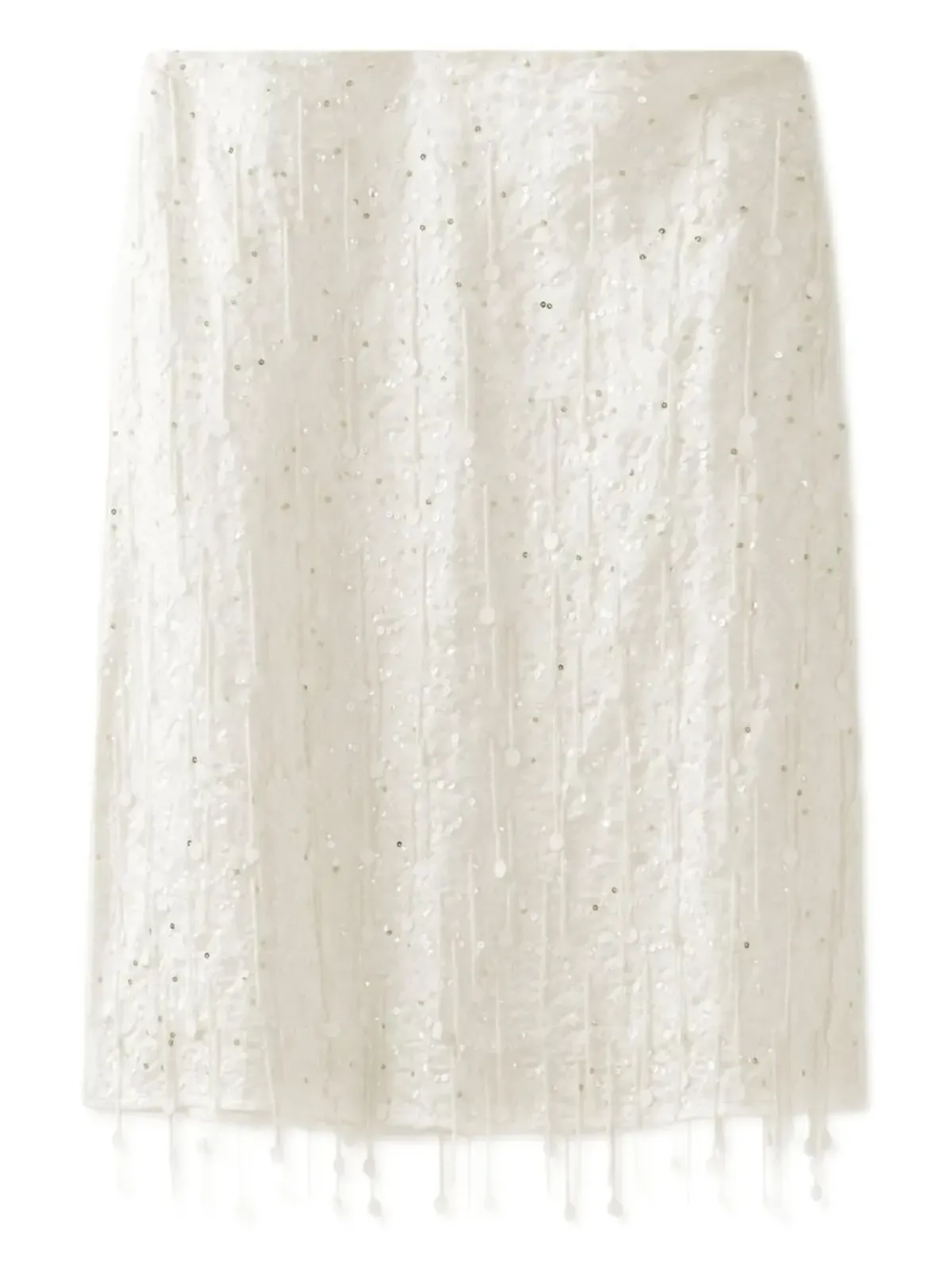 Asta Resort Fidan beaded tassel midi skirt - White - 画像1