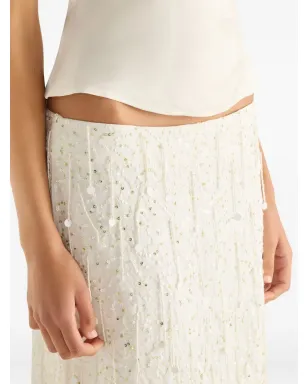 Asta Resort Fidan beaded tassel midi skirt - White - サムネイル5