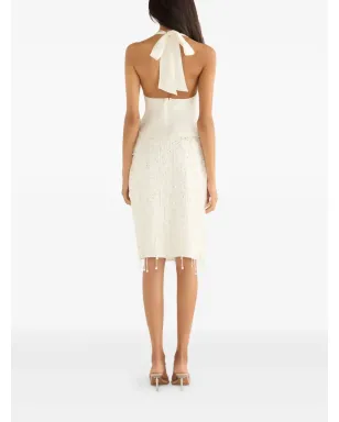 Asta Resort Fidan beaded tassel midi skirt - White - サムネイル4