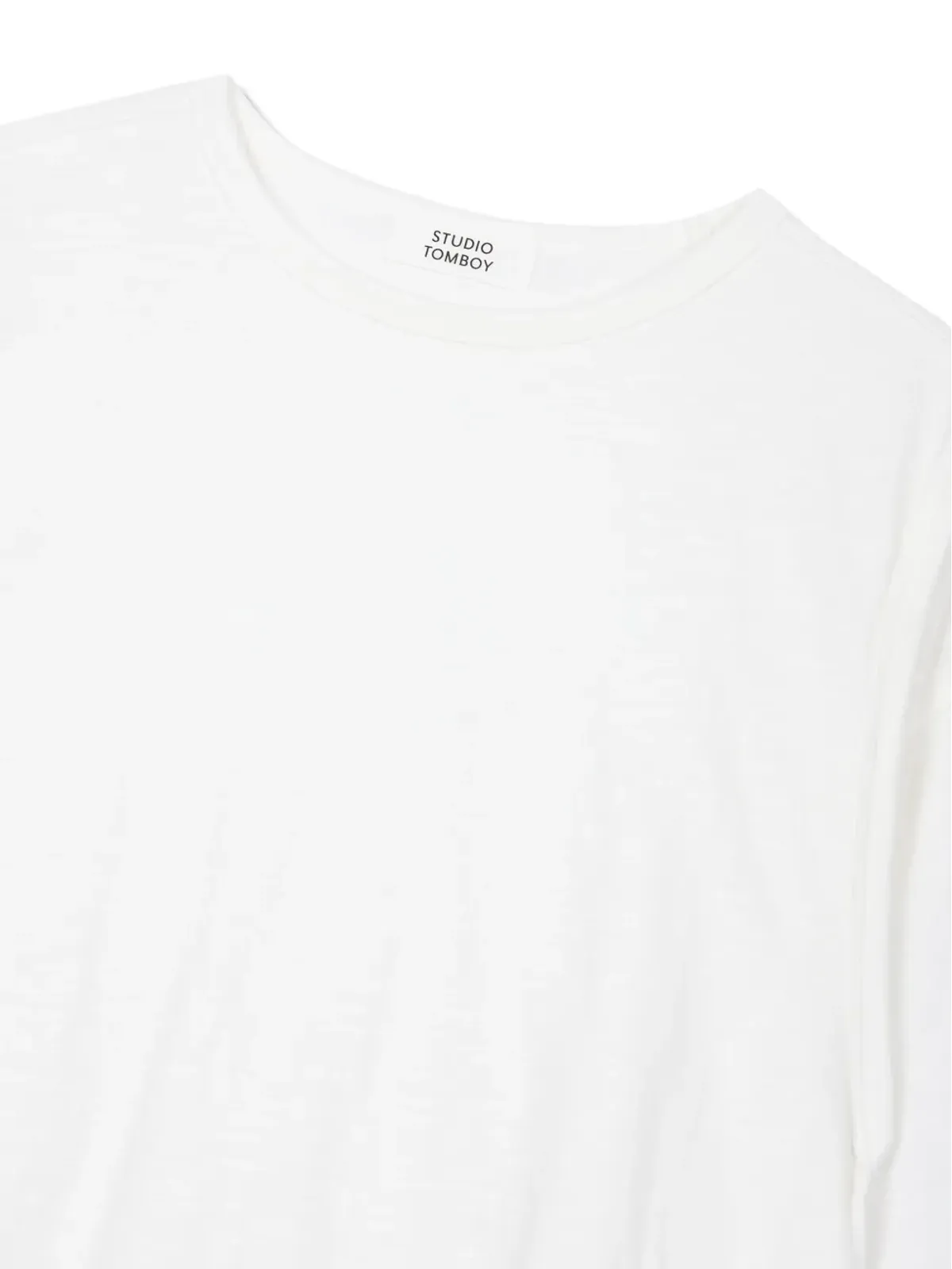 TOMBOY レイヤード風ラップ長袖Tシャツ - White - 画像4