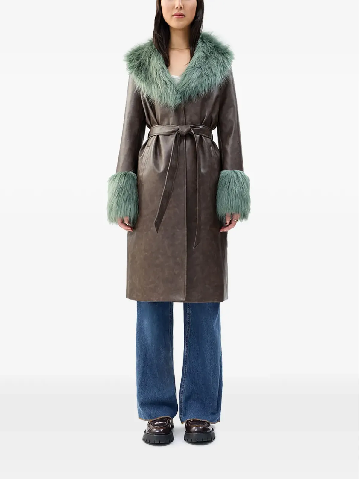 Unreal Fur エンパシー フェイクファー トリム コート - 画像2