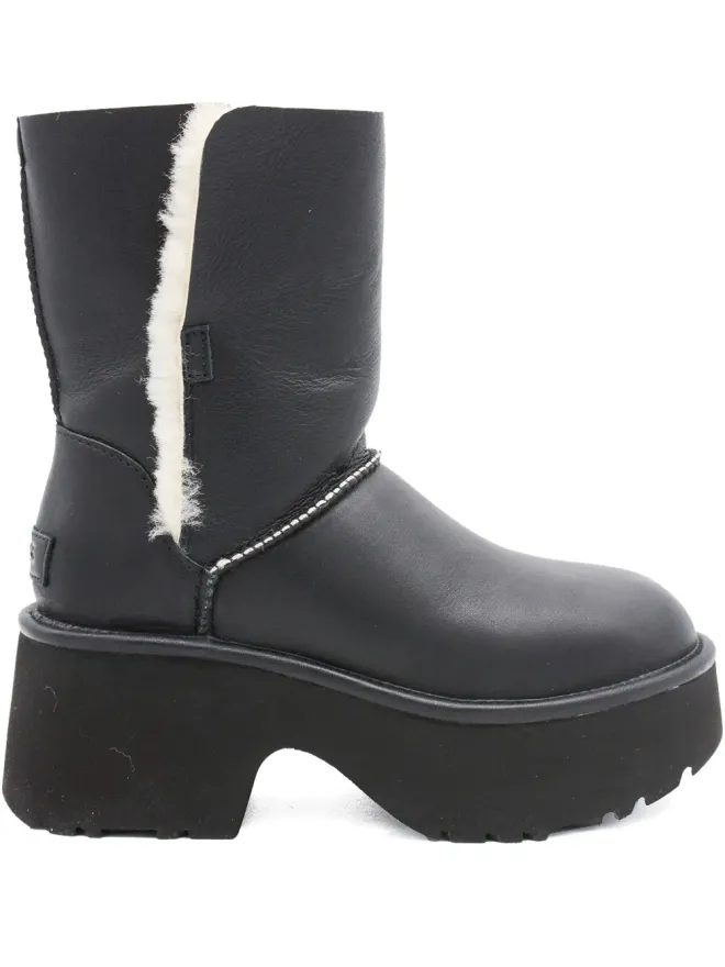 UGG UGG プラットフォームファー付きレザーブーツの商品画像