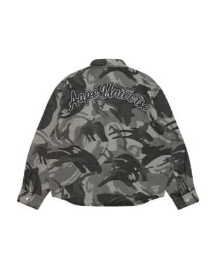 AAPE BY *A BATHING APE® Moonface camouflage patch shirt - Black - サムネイル2