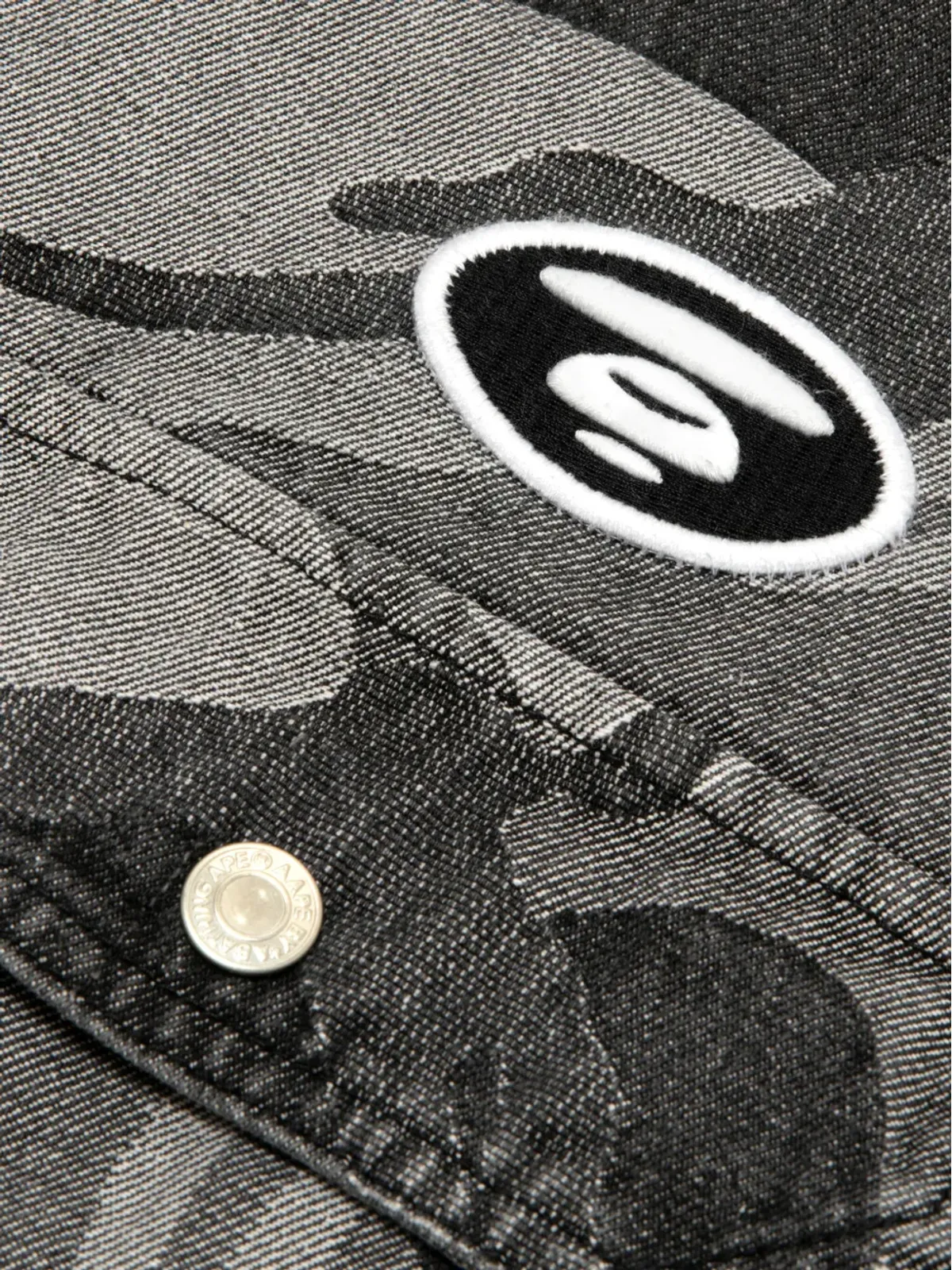 AAPE BY *A BATHING APE® Moonface camouflage patch shirt - Black - 画像3