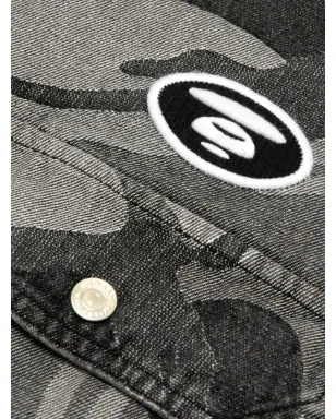 AAPE BY *A BATHING APE® Moonface camouflage patch shirt - Black - サムネイル3