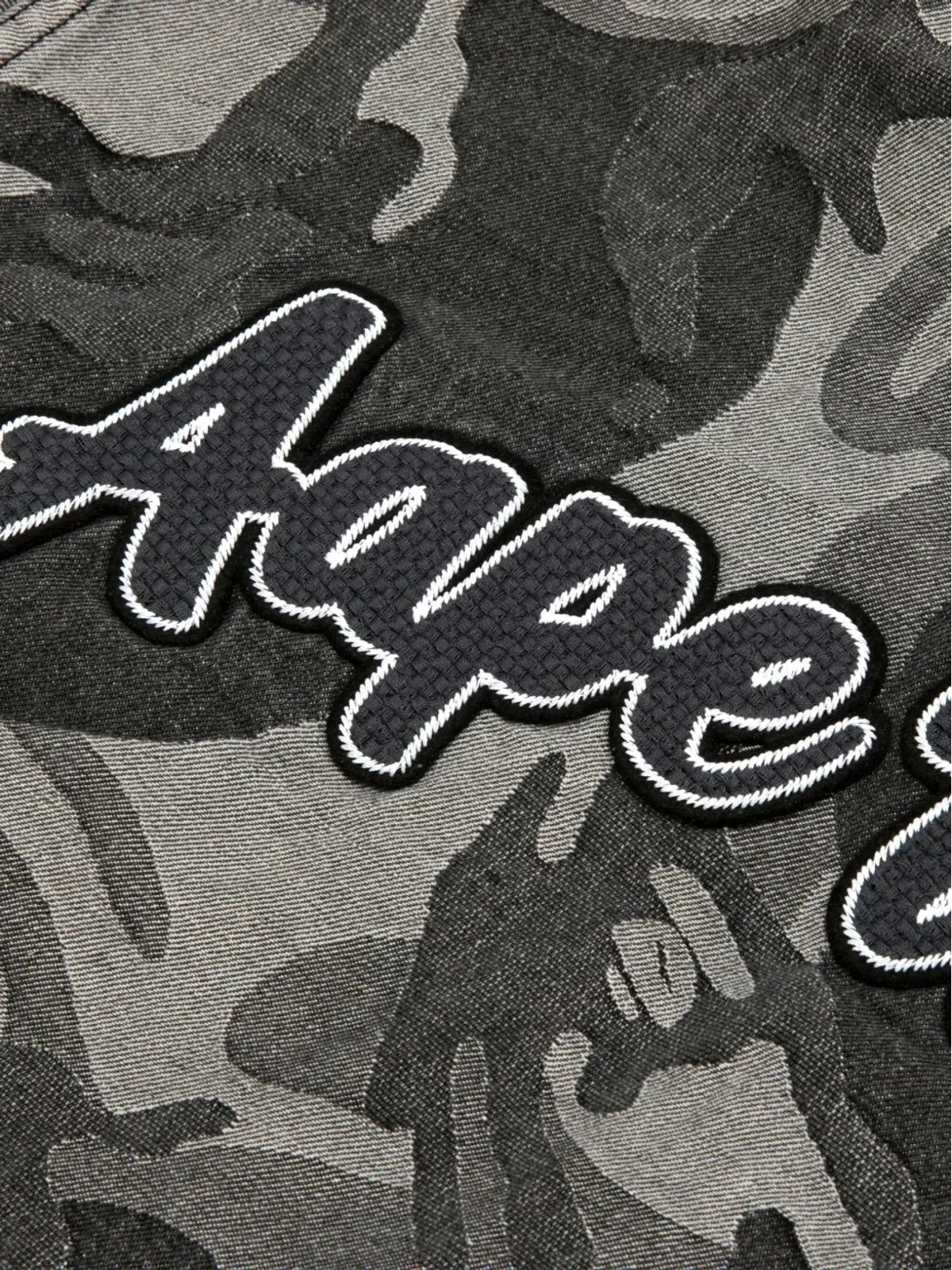 AAPE BY *A BATHING APE® Moonface camouflage patch shirt - Black - 画像4