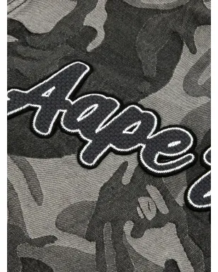 AAPE BY *A BATHING APE® Moonface camouflage patch shirt - Black - サムネイル4
