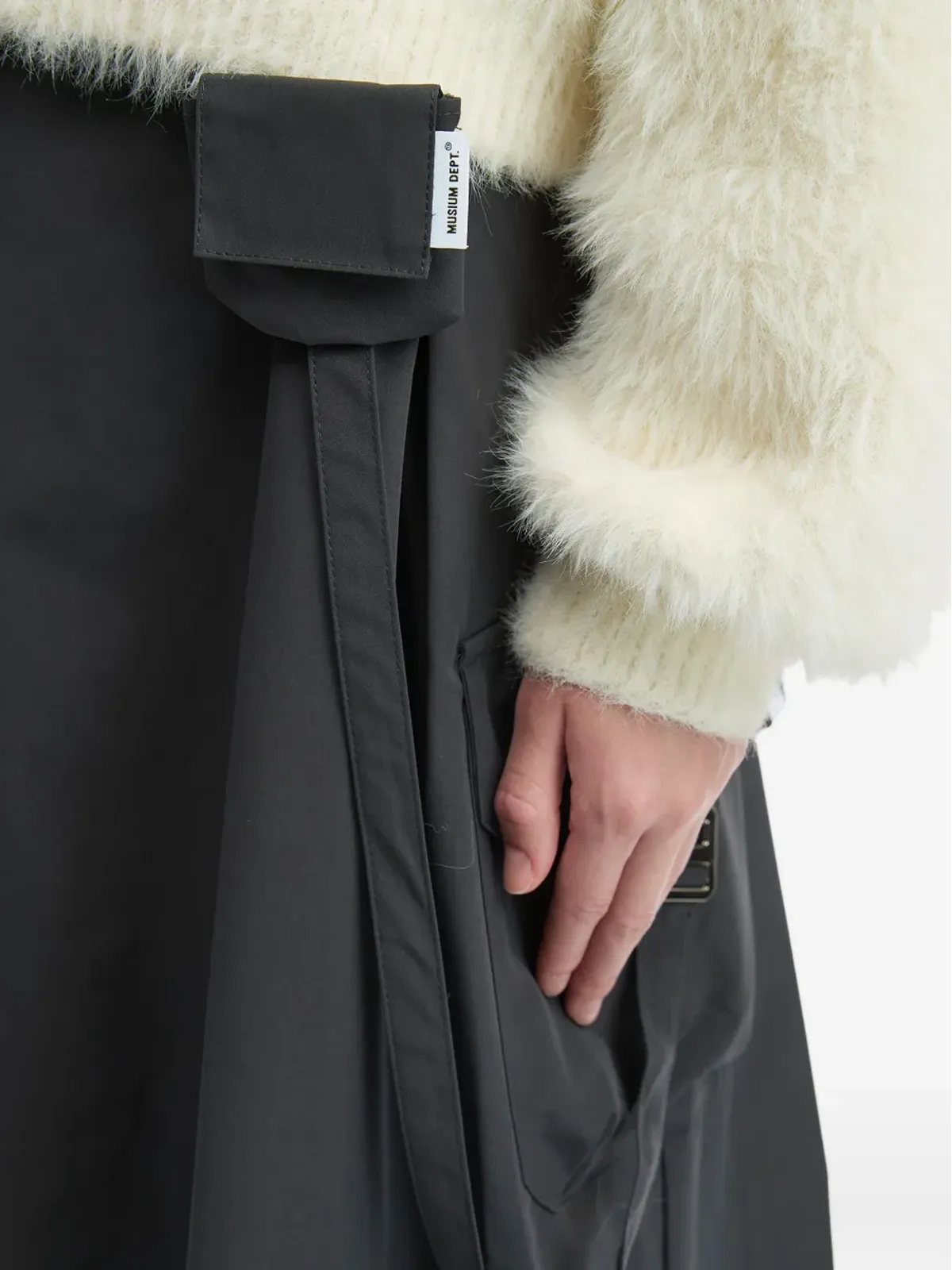 Musium Div. pocket pleated trousers - Black - 画像5