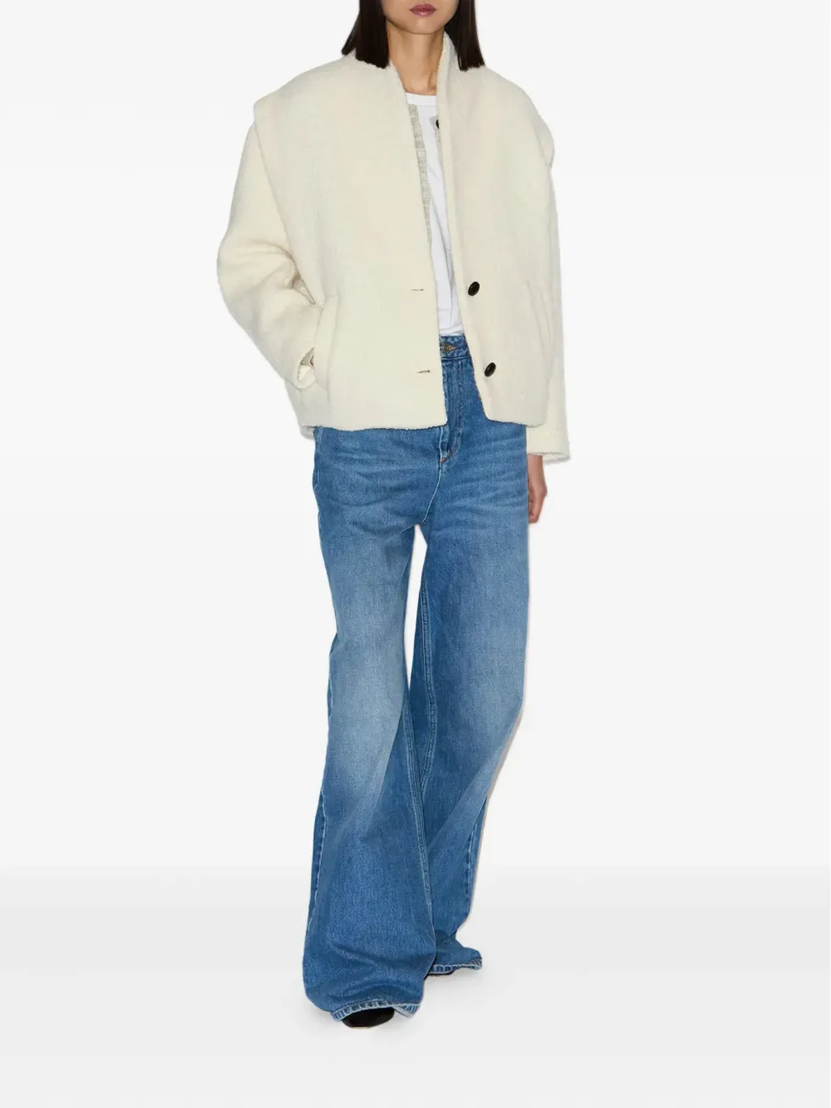 MARANT ÉTOILE Drogo ノーカラーボタン留めジャケット - 画像2