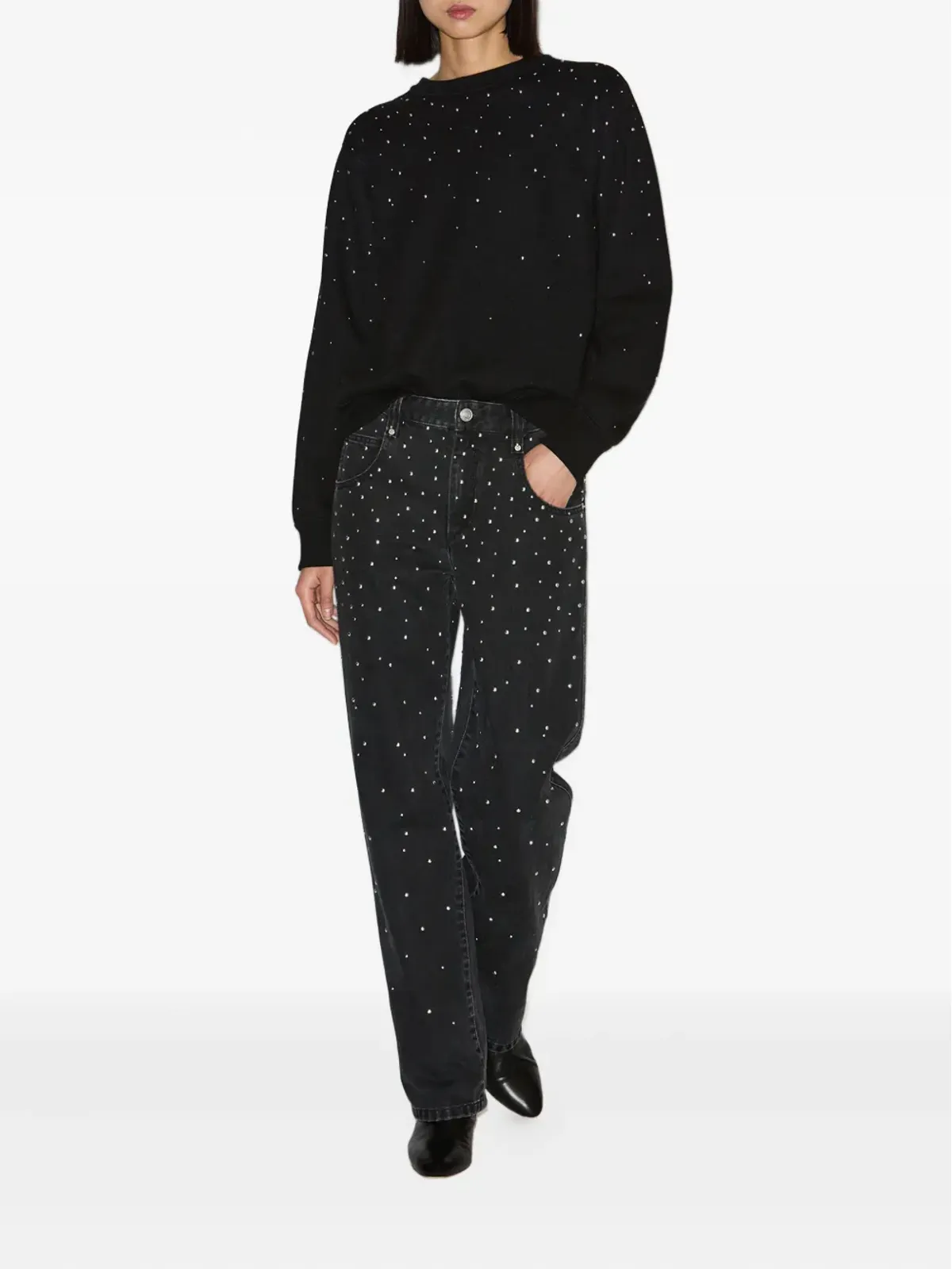 MARANT ÉTOILE ブリンザ グラデーションスタッズジーンズ - 画像2