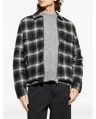 AllSaints ベイオ チェック柄ジップアップオーバーシャツ - サムネイル3