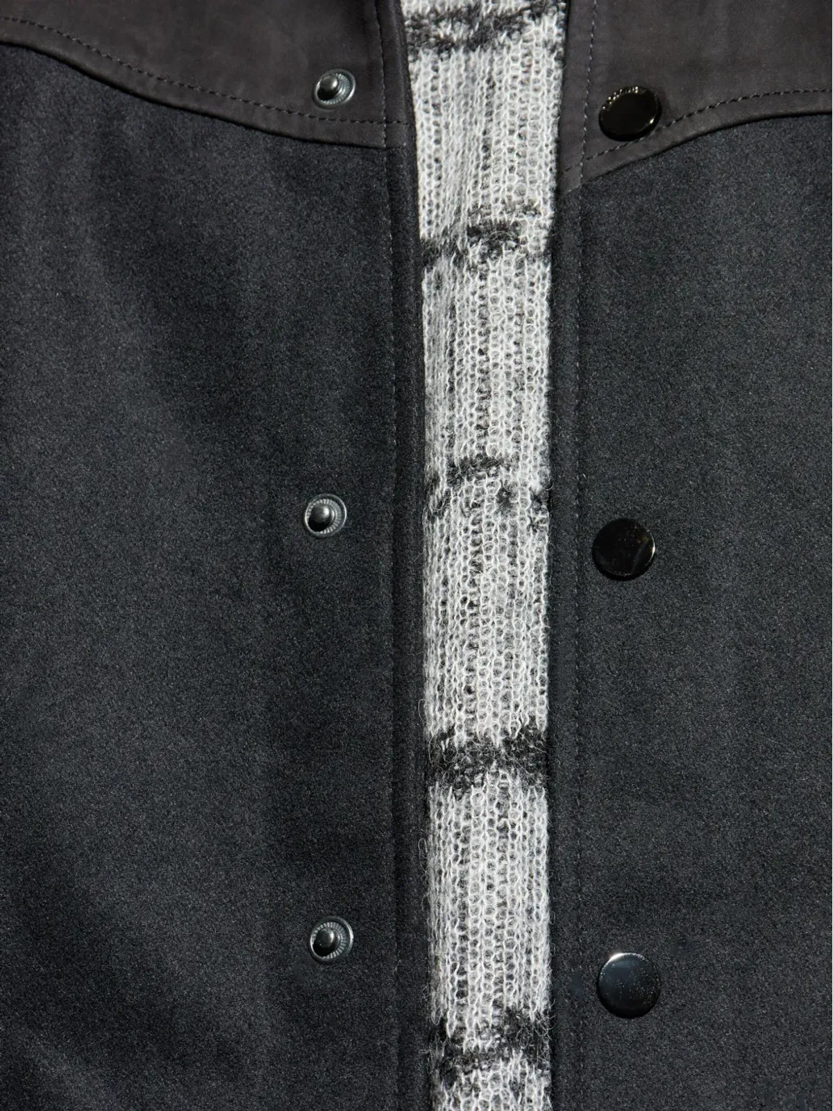 AllSaints エンドルトン レザーパネルドジャケット - 画像5