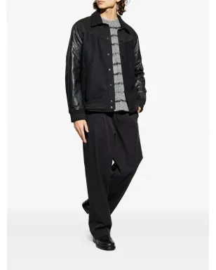 AllSaints エンドルトン レザーパネルドジャケット - サムネイル2
