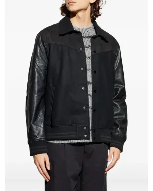 AllSaints エンドルトン レザーパネルドジャケット - サムネイル3