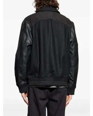 AllSaints エンドルトン レザーパネルドジャケット - サムネイル4