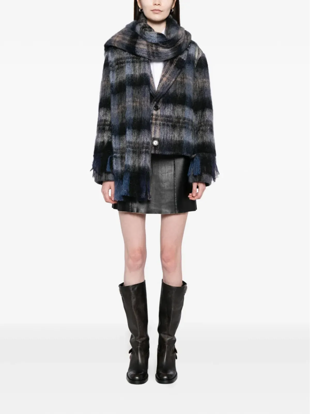 LOEWE チェック柄ブレザー - 画像2