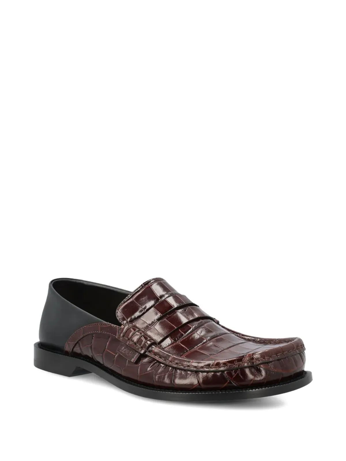 LOEWE Campo crocodile-effect loafers - Brown - 画像2