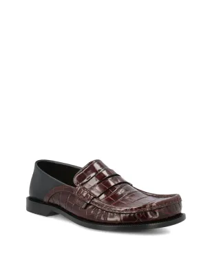 LOEWE Campo crocodile-effect loafers - Brown - サムネイル2