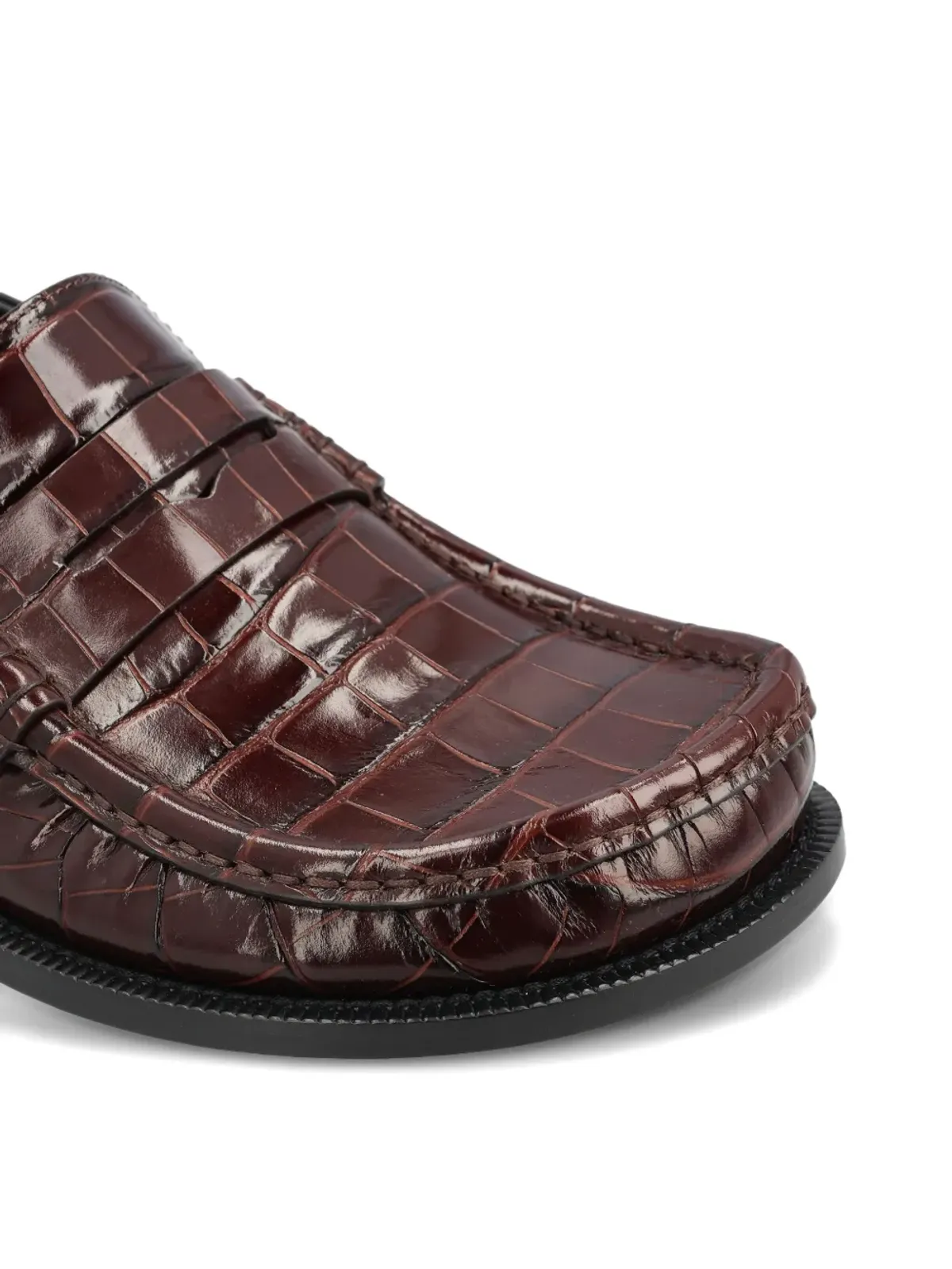 LOEWE Campo crocodile-effect loafers - Brown - 画像3