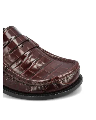 LOEWE Campo crocodile-effect loafers - Brown - サムネイル3